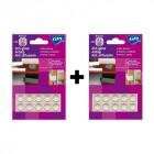 Gpi - lot de 40 mini-dômes en plastique translucides ø 13 mm anti-choc et anti-glisse [made in france]