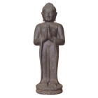 Statue jardin bouddha debout salutation 60 cm - gris anthracite  60 cm - gris anthracite