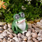 Grenouille solaire 2 leds 13x9cm