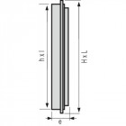 Grille de ventilation intérieure carrée à sceller 176 mmx176 mm - à fermeture