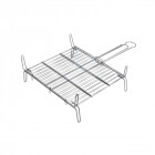 Grille double pour barbecue - zinc - 40x40 cm