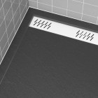 Grille linéaire en aluminium 79.5x11x0.2cm pour receveur - GRID LINE - MOON Aurlane - Couleur au choix