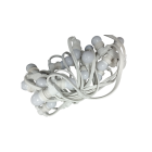 Guirlande guinguette câble plat blanc 10m 20 ampoules blanches b22