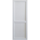 Porte coulissante atelier 2 panneaux en enrobe blanc largeur 83