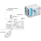 Kit interphone sans fil 400m, platine clavier 2 logements+batterie+tèl hager