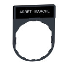 Harmony - porte-étiquette 30x40 + étiquette 'arret-marche' 8x27 - blanc/noir (zby2166)