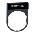 Harmony - porte-étiquette 30x40 + étiquette 'fermeture' 8x27 - blanc/noir (zby2114)