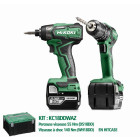 Kit 18V HIKOKI Perceuse DS18DD + Visseuse WH18DD + 2 Batteries 5Ah - KC18DDWAZ Kit 18V HIKOKI Perceuse DS18DD + Visseuse WH18DD + 2 Batteries 5Ah - KC18DDWAZ