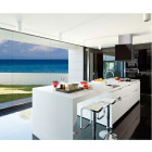 Nodor hotte îlot isla cube glass black noire