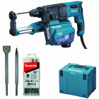 Perforateur burineur 800W 26 mm MAKITA + kit accessoires - HR2652JX14