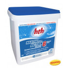 Chlore HTH Stabilisé ACTION 6 - Spécial LINER - Seau de 5kg - K801795H1