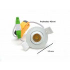 Mini-spot encastrable led cob 3w 45 rond orientable - couleur eclairage : blanc chaud 2300k - 3500k