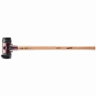 Marteau de frappeur HALDER SIMPLEX Caoutchouc chargé avec pied intégré / caoutchouc chargé avec boîtier en fonte malléable, manche en bois hickory de haute qualité - D=60 mm - 3022.261