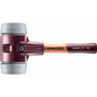 Maillet halder simplex superplastique avec boîtier en fonte malléable et manche en bois - d=80 mm - manche extra-court - 3007.082