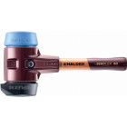 Maillet halder simplex caoutchouc chargé, avec pied intégré / tpe souple, avec boîtier en fonte malléable et manche en bois de haute qualité - d=80 mm - manche extra-court - 3012.282