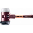 Maillet halder simplex caoutchouc chargé, avec pied intégré / superplastique, avec boîtier en fonte malléable et manche en bois de haute qualité - d=80 mm - manche extra-court - 3027.282