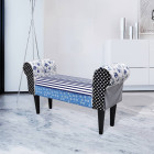 Banc Design avec patchwork Bleu et blanc