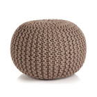 Vidaxl pouf tricoté à la main coton 50 x 35 cm (couleur au choix)