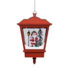 Lampe suspendue de Noël lumière LED Père Noël Rouge 27x27x45 cm