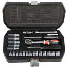 YATO Kit de douilles 25 pièces en métal noir YT-1446