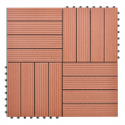 Carreaux de terrasse WPC 30x30 cm 11 pcs 1 m2 Marron