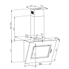 Exquisit Hotte de ventilation 194 W 700 m³ KFD911-B