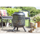 RedFire Foyer Tumba Rond Acier Noir