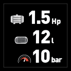 BLACK+DECKER BLACK + DECKER Compresseur à air 12 L NKBB304BND008
