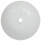 Vidaxl lavabo ronde céramique blanc 41,5 x 13,5 cm