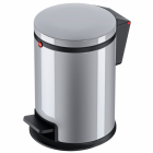 Hailo poubelle à pédale pure taille s 3 l argenté 0504-020