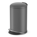 Hailo poubelle à pédale topdesign taille m 13 l gris mat 0516-790