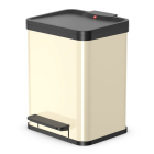 Hailo poubelle à pédale oko duo plus taille m 2x9 l vanille 0622-250