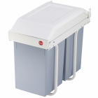 Hailo poubelle de placard multi-box duo taille l 2x14 crème 3659-001