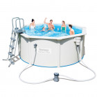 Bestway piscine "jersey" ronde gris 300 cm