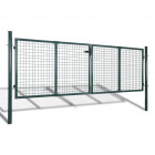 Portail de clôture de jardin 289x100 cm / 306x150 cm acier vert