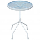 Vidaxl table d'extérieur ronde 50 x 71 cm acier gris