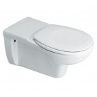 Cuvette wc matura indépendante suspendue blanc avec trous d'abattantpour pmr
