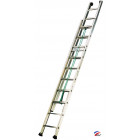 Echelle à coulisse à corde 2 plans pompiers 2x12 marches 3,53x6,05 m hauteur d'accès 6,95 m