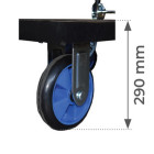 Chariot plastique STOCKMAN avec dossier rabattable 500 kg - CP50PU