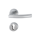 Poignée pour porte intérieure en inox sur rosace Alta clé I - Carré 38-42 mm - Inox mat - HOPPE - 3940639