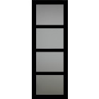 Porte coulissante modèle telia en enrobe noir largeur 73 avec poignée coquilles posées