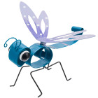 Insecte en métal bleu déco 17x19x13cm