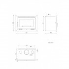 Fm insert de cheminée it-180 13,5kw avec porte en fonte