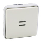 Interrupteur ou va-et-vient lumineux plexo composable ip55 10ax 250v blanc (069613)