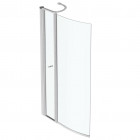 Pare-bain courbe réversible avec volet amovible réversible pour baignoire-douche Connect Air hauteur 142 cm