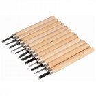 Jeu de 12 pièces pour sculpture sur bois - 135 mm