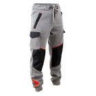 Jogging de travail molleton femme lma tessa - Gris clair/Noir - Taille au choix