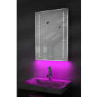 Miroir toilette horloge, rétrolumineux, bluetooth, anti-buée, capteur k185paud