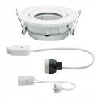Kit spot encastré nova blanc sans lampe orientable ip65 gu5,3 ou gu10 max 35 w