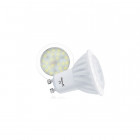 Kit spot led GU10 6 watt céramique - Supportt gris - Couleur eclairage - Blanc froid, Type Support - Rond orientable 92mm